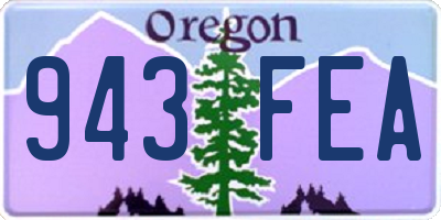 OR license plate 943FEA