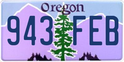 OR license plate 943FEB