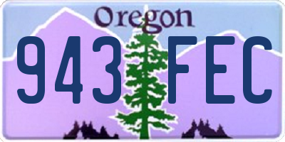 OR license plate 943FEC