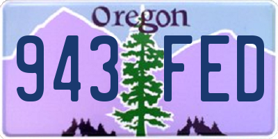OR license plate 943FED