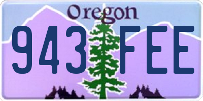 OR license plate 943FEE