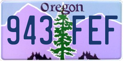 OR license plate 943FEF