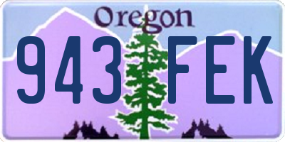 OR license plate 943FEK