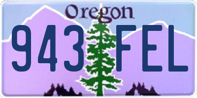 OR license plate 943FEL