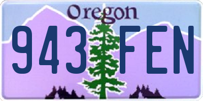 OR license plate 943FEN