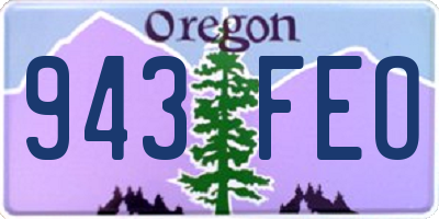 OR license plate 943FEO