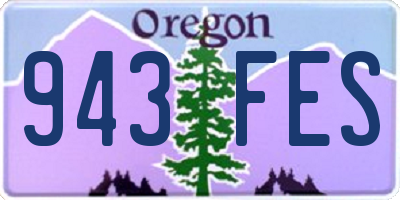 OR license plate 943FES