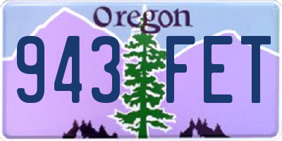 OR license plate 943FET