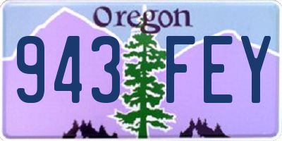 OR license plate 943FEY