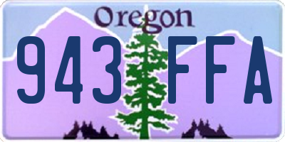 OR license plate 943FFA