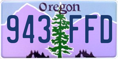 OR license plate 943FFD