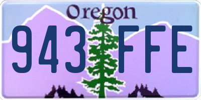 OR license plate 943FFE