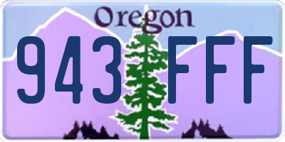 OR license plate 943FFF