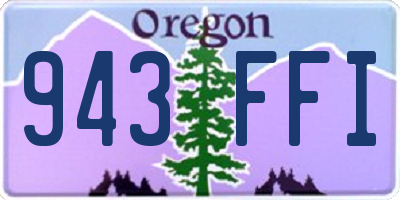 OR license plate 943FFI