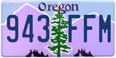 OR license plate 943FFM