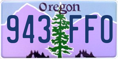 OR license plate 943FFO