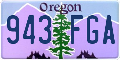 OR license plate 943FGA