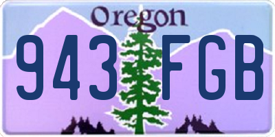 OR license plate 943FGB