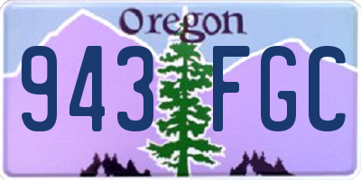OR license plate 943FGC