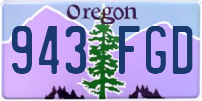 OR license plate 943FGD