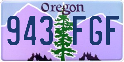 OR license plate 943FGF