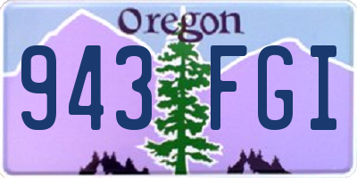 OR license plate 943FGI