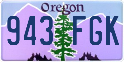 OR license plate 943FGK