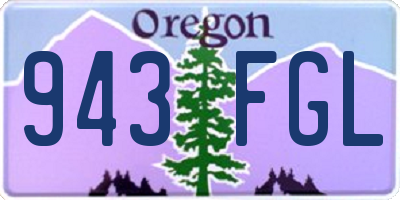 OR license plate 943FGL