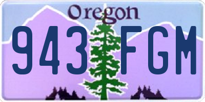 OR license plate 943FGM