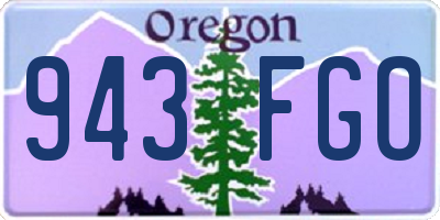 OR license plate 943FGO