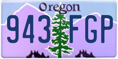 OR license plate 943FGP