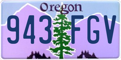 OR license plate 943FGV