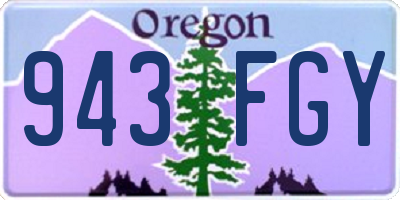 OR license plate 943FGY