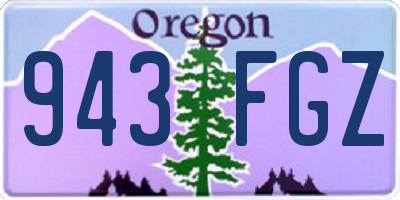 OR license plate 943FGZ