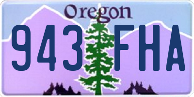 OR license plate 943FHA