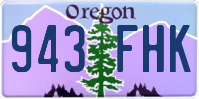 OR license plate 943FHK
