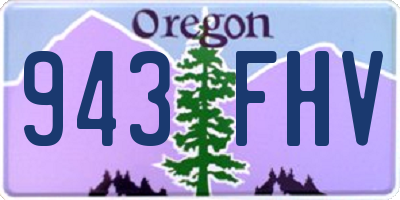 OR license plate 943FHV