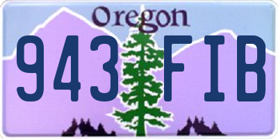 OR license plate 943FIB
