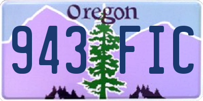 OR license plate 943FIC