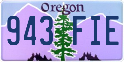 OR license plate 943FIE