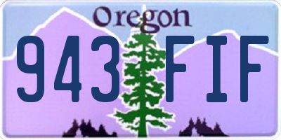 OR license plate 943FIF
