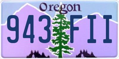 OR license plate 943FII