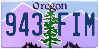 OR license plate 943FIM