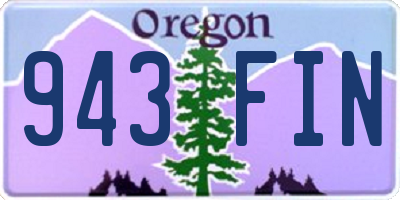 OR license plate 943FIN