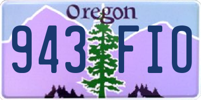 OR license plate 943FIO