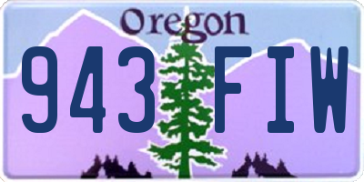 OR license plate 943FIW