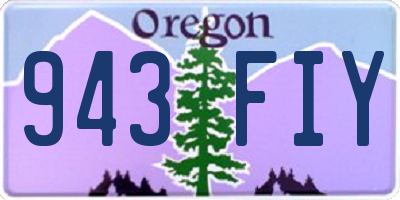 OR license plate 943FIY