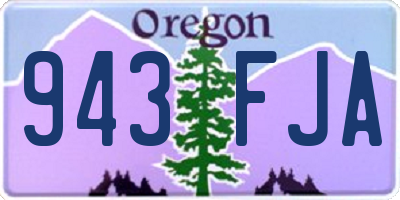 OR license plate 943FJA