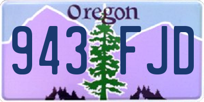 OR license plate 943FJD