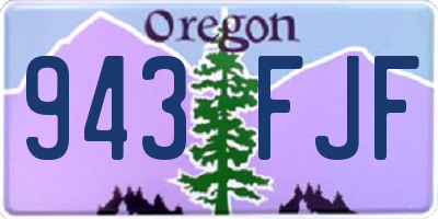 OR license plate 943FJF